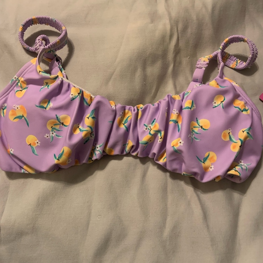 Ninety-Nine Purple & Lemon Bikini Top